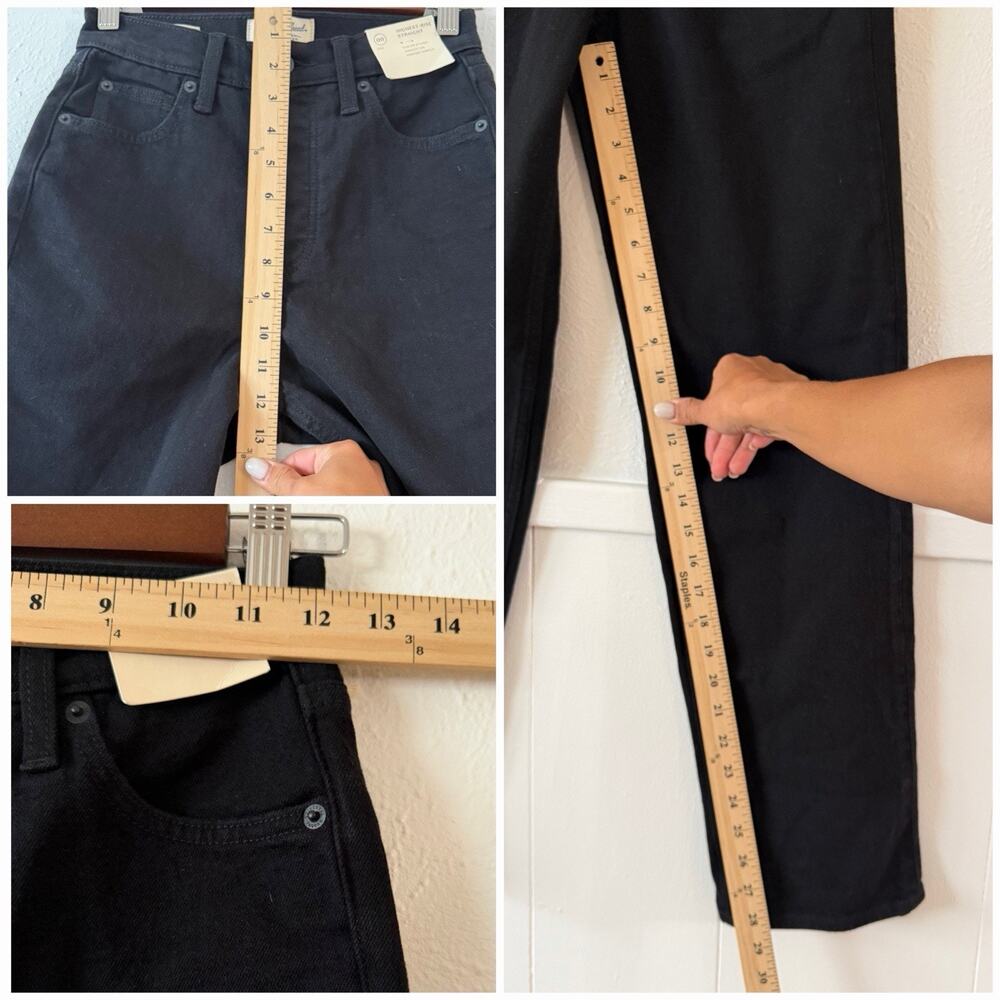 Universal Thread Highest Rise Straight Size 00 Black Jeans Women’s NWT Stretch - Picture 5 of 8